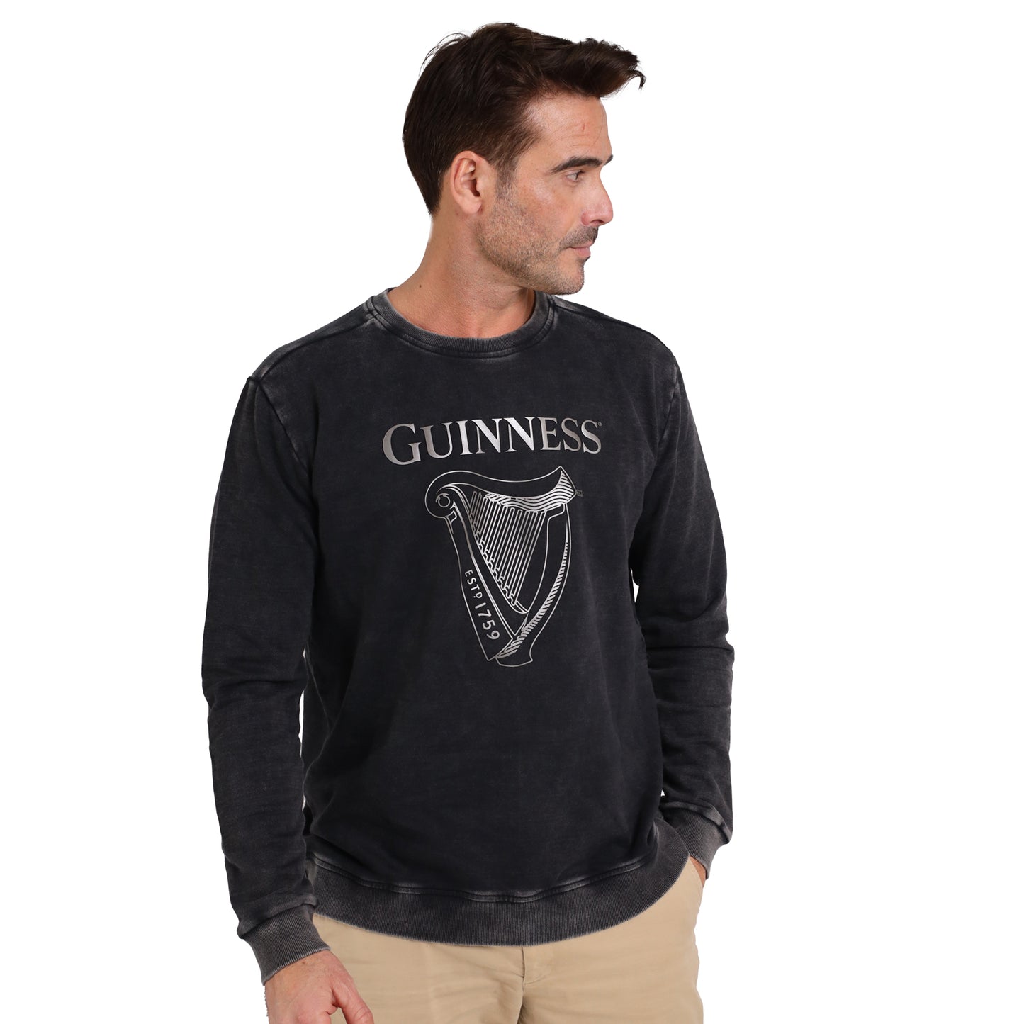 Guinness Metallic Print Trademark Sweatshirt