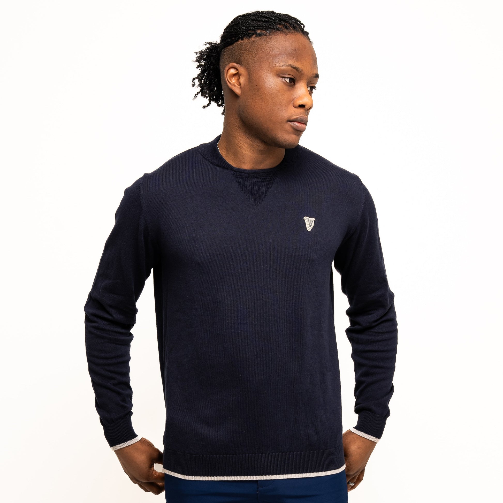 Guinness Performance Cotton Sweater - Navy