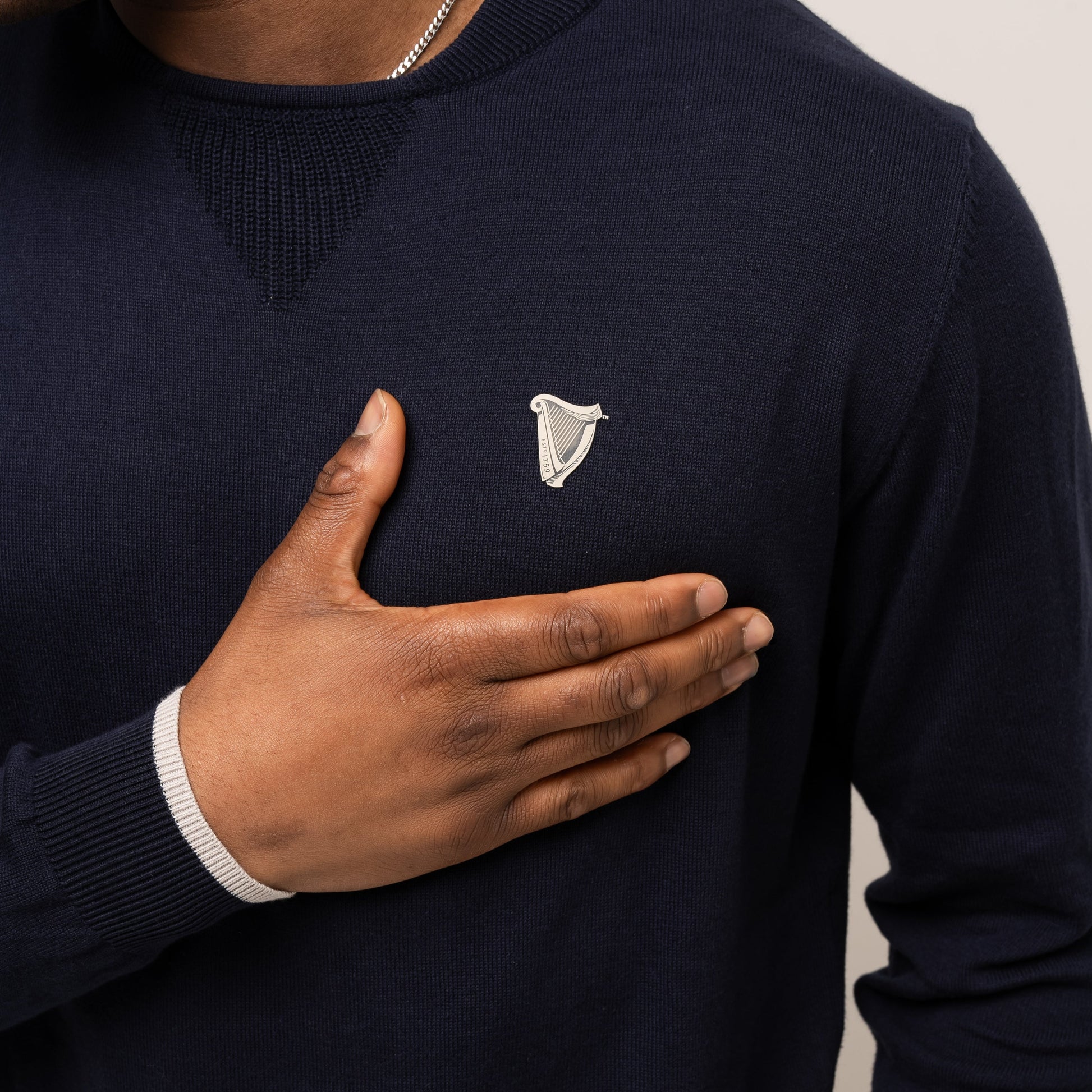 Guinness Performance Cotton Sweater - Navy