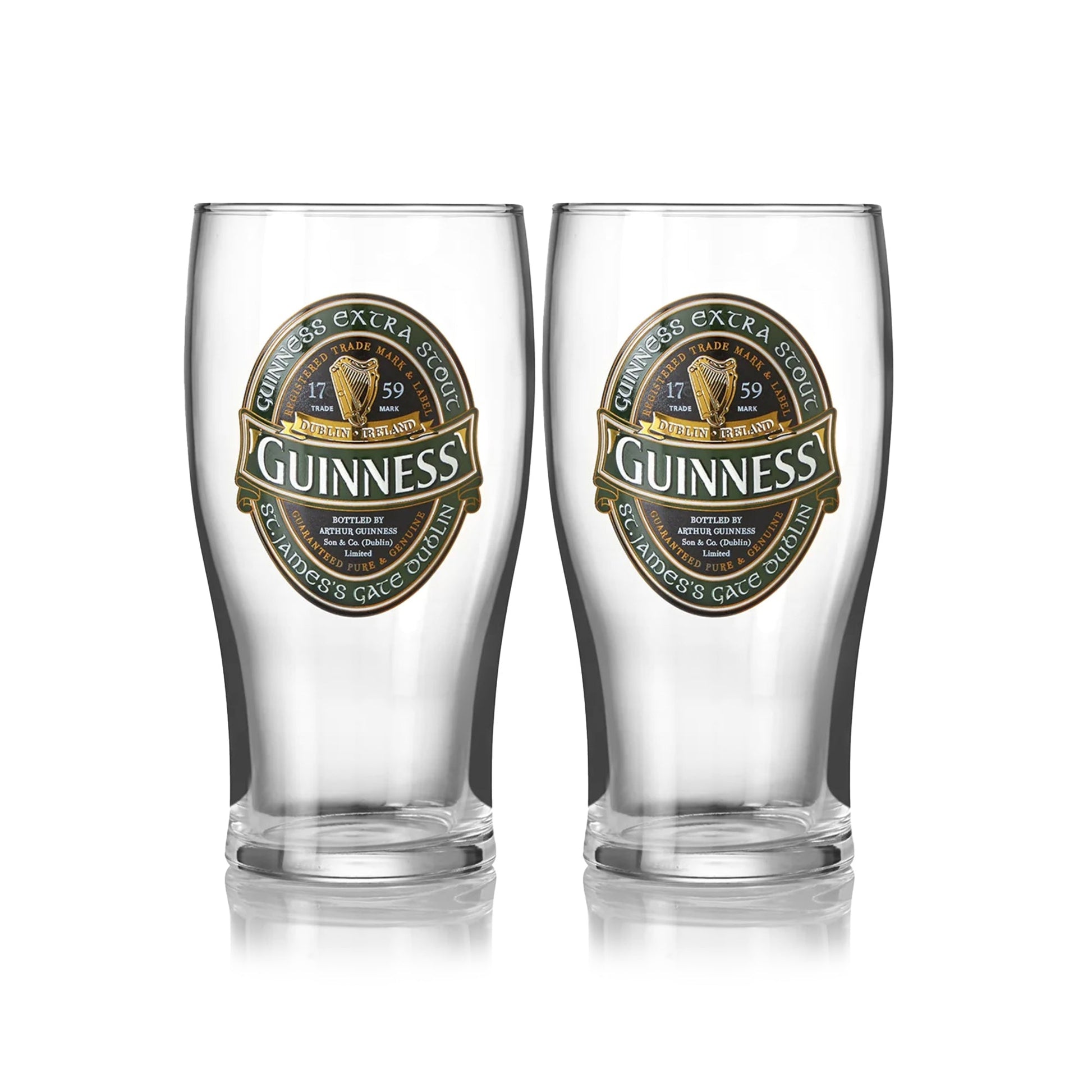Guinness Ireland Collection Pint Glass - 2 Pack