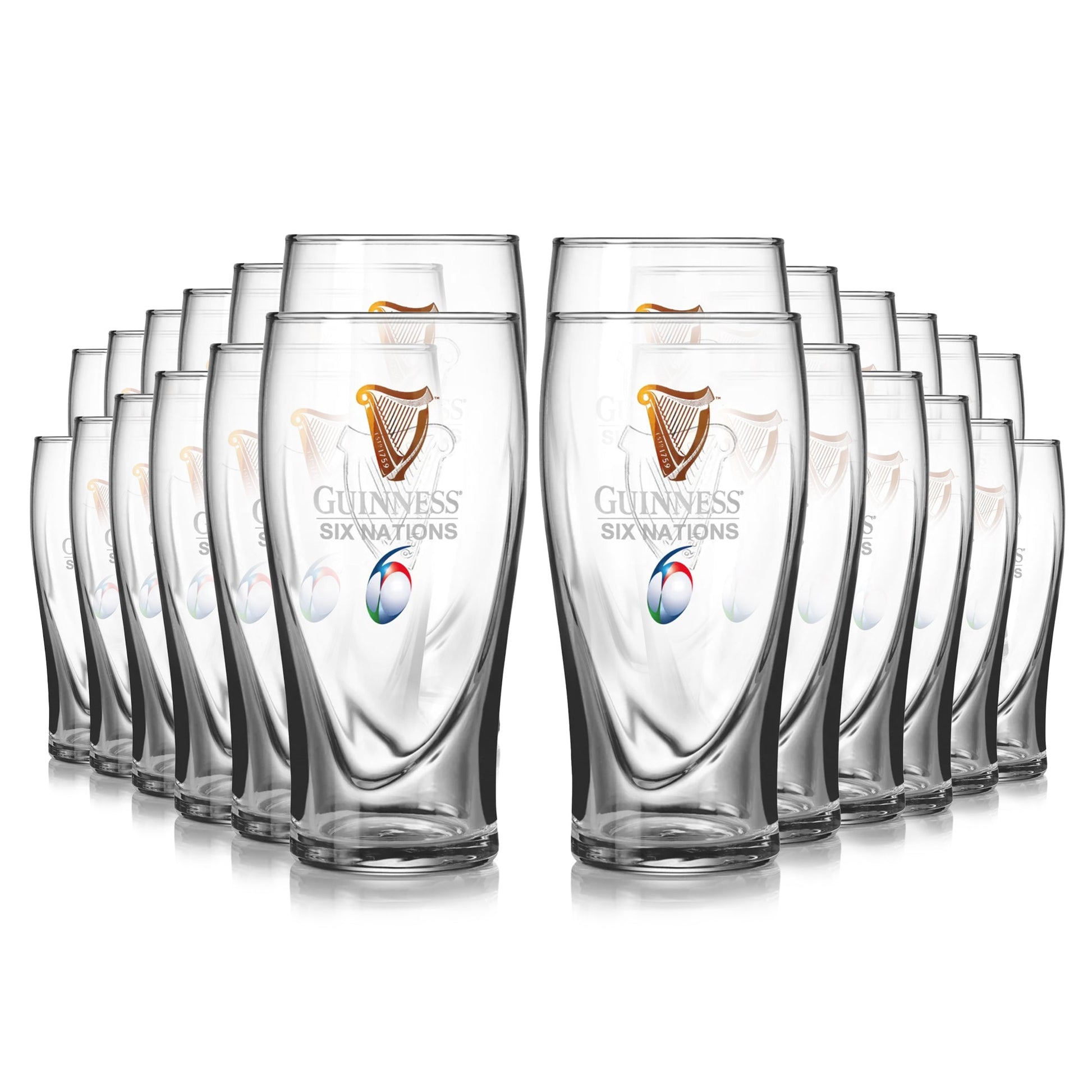 Guinness Six Nations Pint Glass - 24 Pack