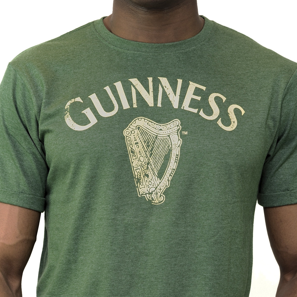 Guinness Green Vintage Heathered Harp Tee
