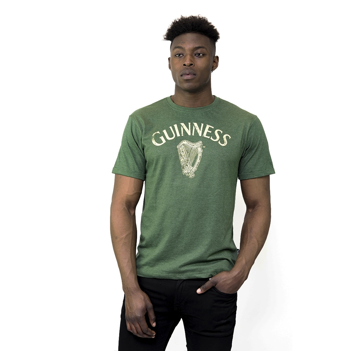 Guinness Green Vintage Heathered Harp Tee