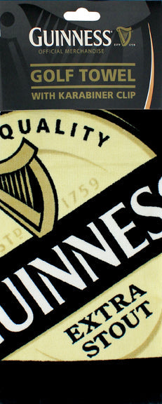 Guinness Label Golf Towel Printed
