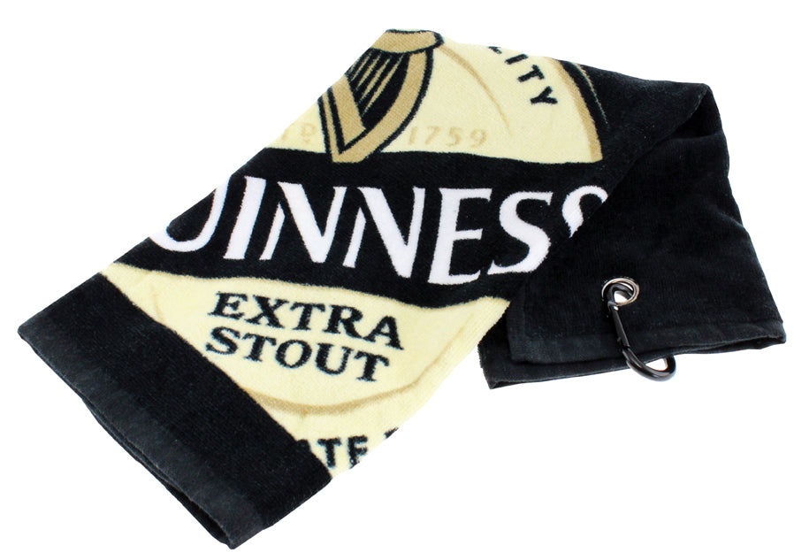 Guinness Label Golf Towel Printed