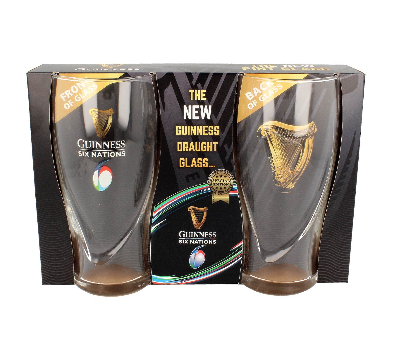 Guinness Six Nations Pint Glass - 2 Pack