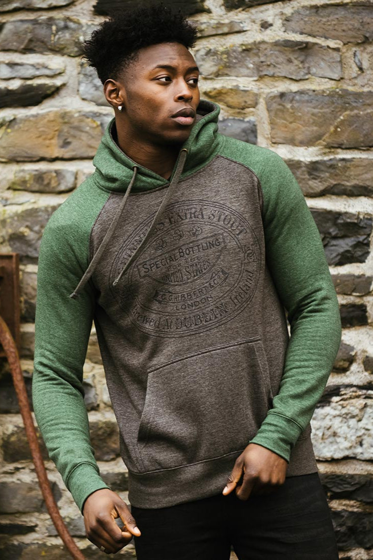 Guinness Grey and Green Hoodie
