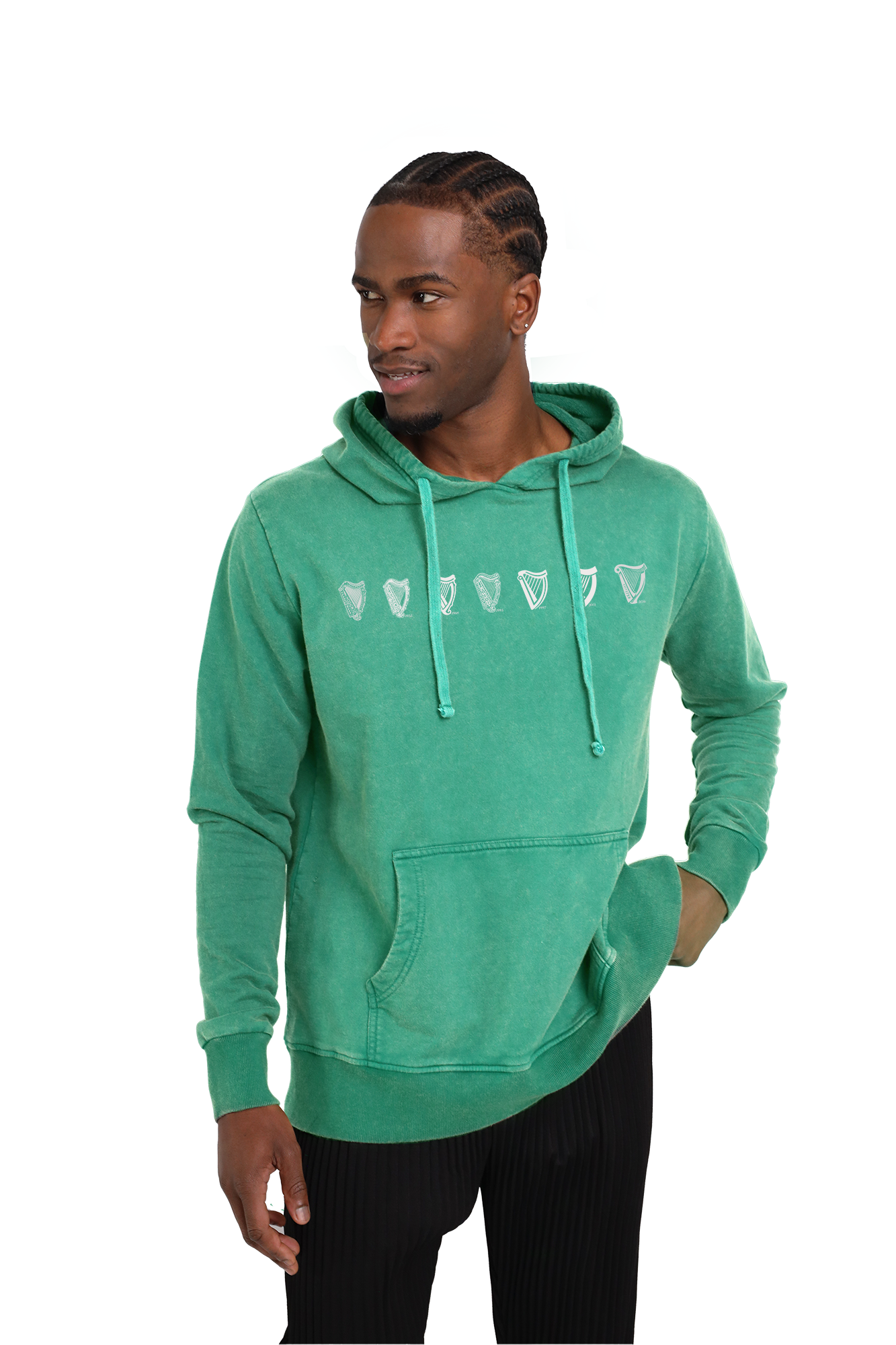 Guinness Evolution Harp Green Hoodie