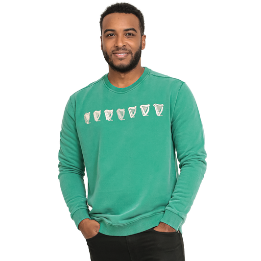 Guinness Evolution Harp Green Sweatshirt