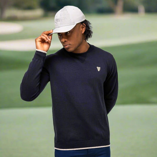 Guinness Performance Cotton Sweater - Navy