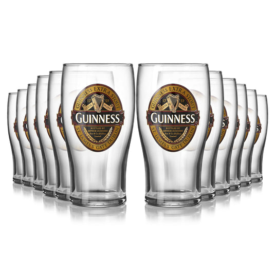 Guinness Classic Collection Pint Glass - 12 Pack