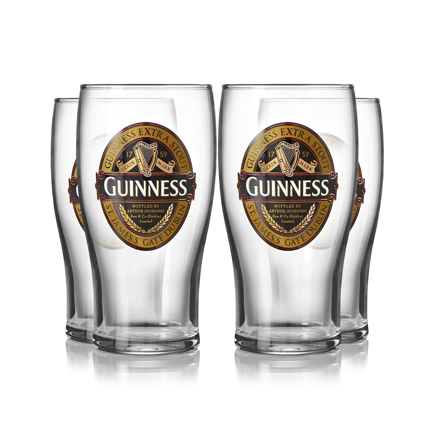 Guinness Classic Collection Pint Glass - 4 Pack