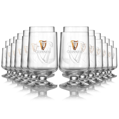 Guinness Embossed Stem Glass 420ml - 24 Pack