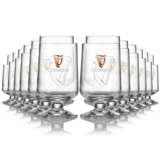 Guinness Embossed Stem Glass 420ml - 24 Pack