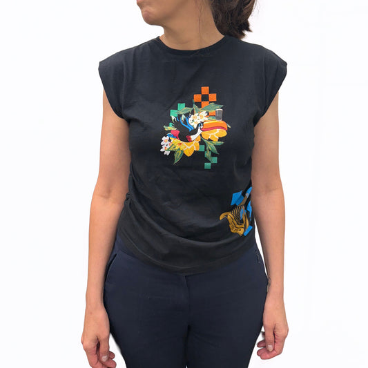 Guinness Toucan Ruched Ladies Black Top