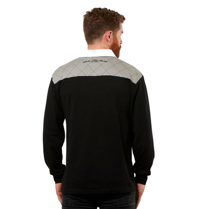 Guinness Heritage Charcoal Grey and Black Long Sleeve Rugby Jersey