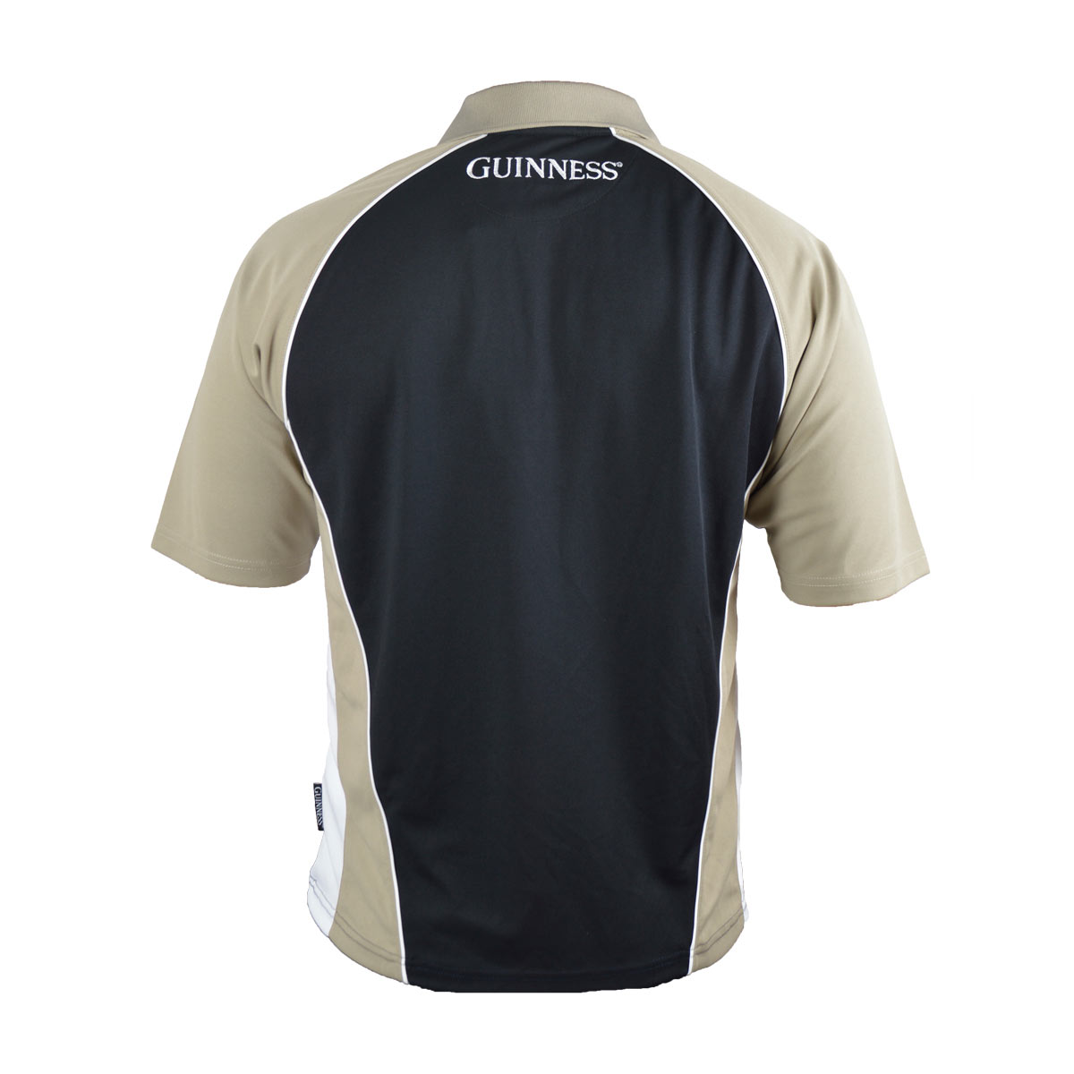 Guinness Brown Paneled Performance Golf Shirt with Official Guinness Harp Embroidery Logo