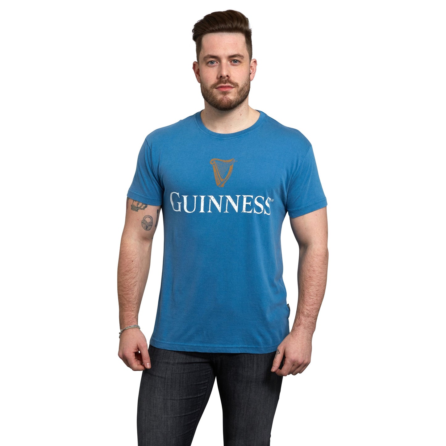 Sky Blue Guinness Harp Premium Tee