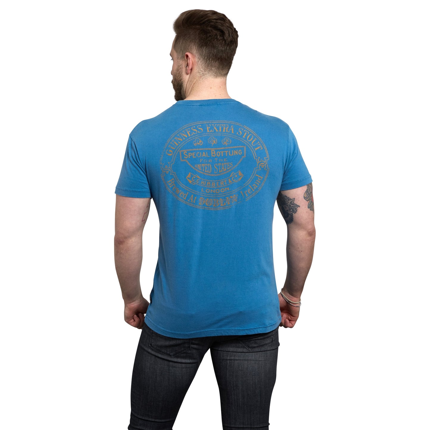 Sky Blue Guinness Harp Premium Tee