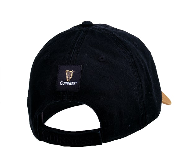 Guinness Premium Black & Camel with Leather Patch Cap