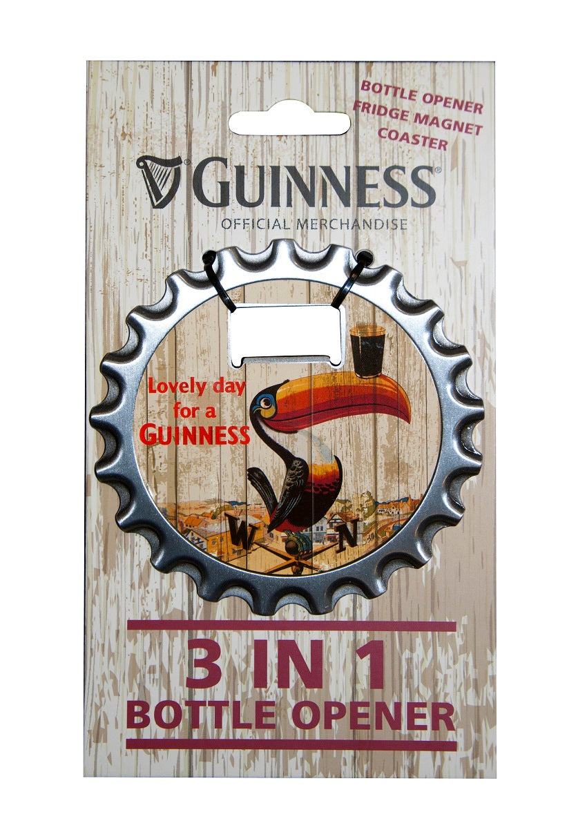 Guinness 3 in 1 Bottle Opener / Magnet / Coaster