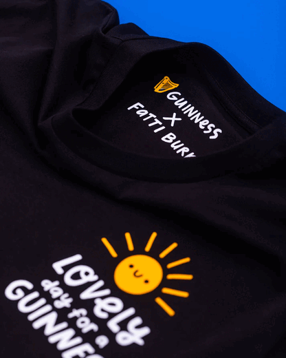 FATTI BURKE "LOVELY DAY FOR A GUINNESS" BLACK TEE