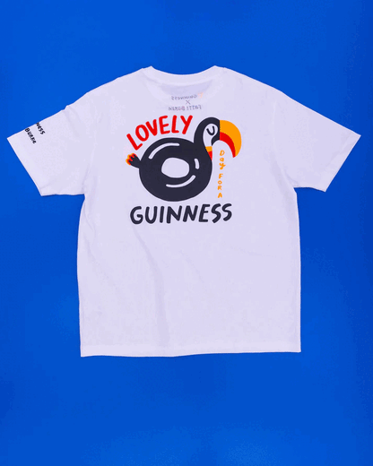 FATTI BURKE "LOVELY DAY FOR A GUINNESS" TOUCAN WHITE TEE