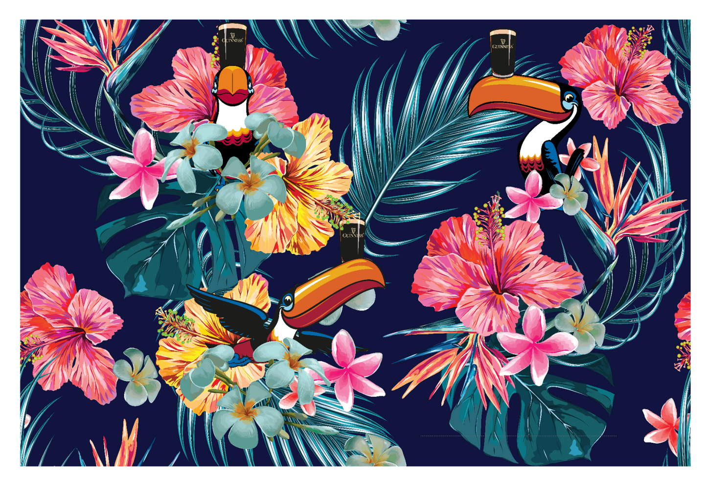 Guinness Toucan Hawaiian Shirt