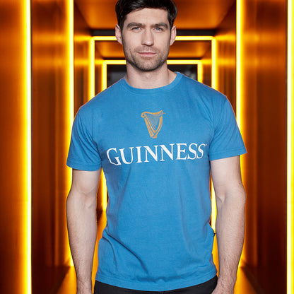 Sky Blue Guinness Harp Premium Tee