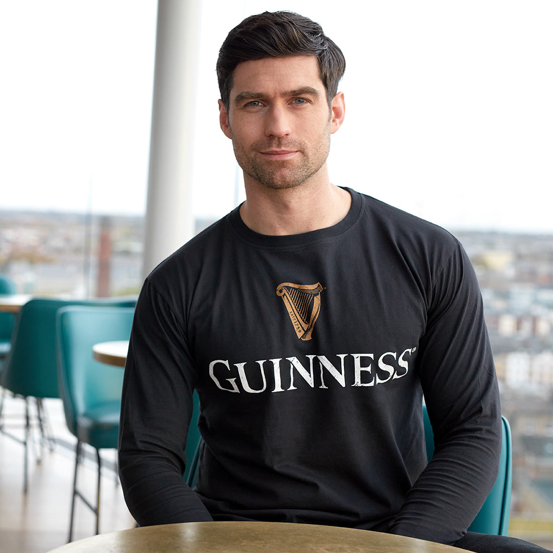 Guinness Black Trademark Label Long Sleeve T-Shirt