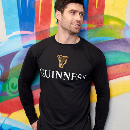 Guinness Black Trademark Label Long Sleeve T-Shirt