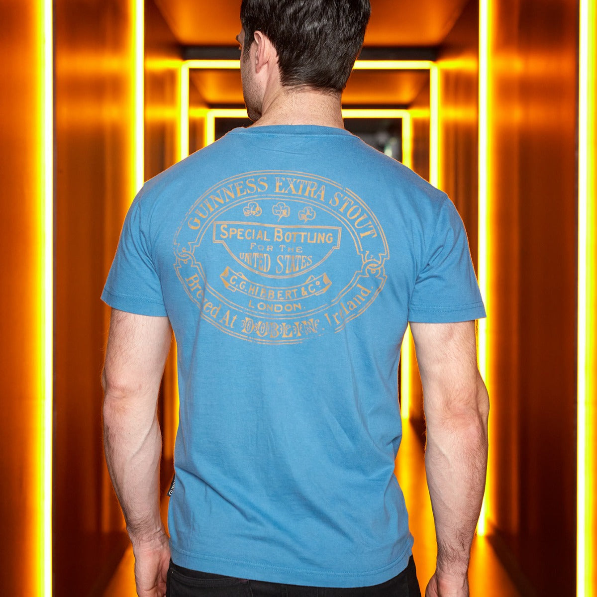 Sky Blue Guinness Harp Premium Tee